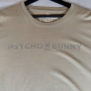 Psycho Bunny Men's Crew Neck T-Shirt, Size 9, Light Brown Pima Cotton‎ Top